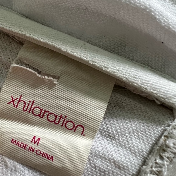 Xhilaration White with Gold Bandeau Tie Back Bikini Top - Picture 3 of 4